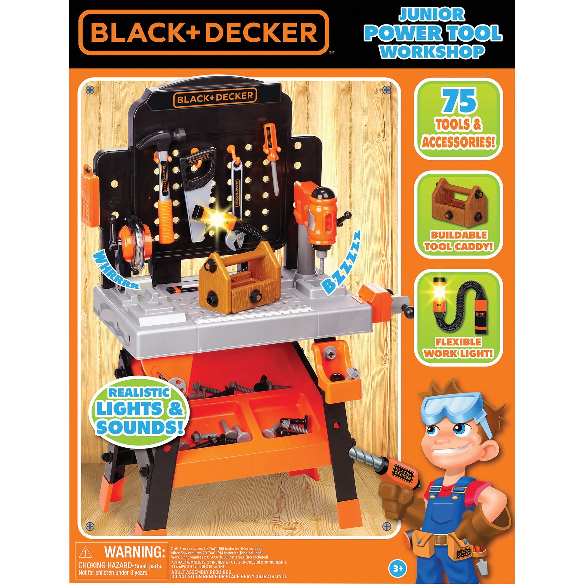 Toy Workbench Power Tool Set Black And Decker Kids Toys Black And Decker Junior Power Tool Workshop