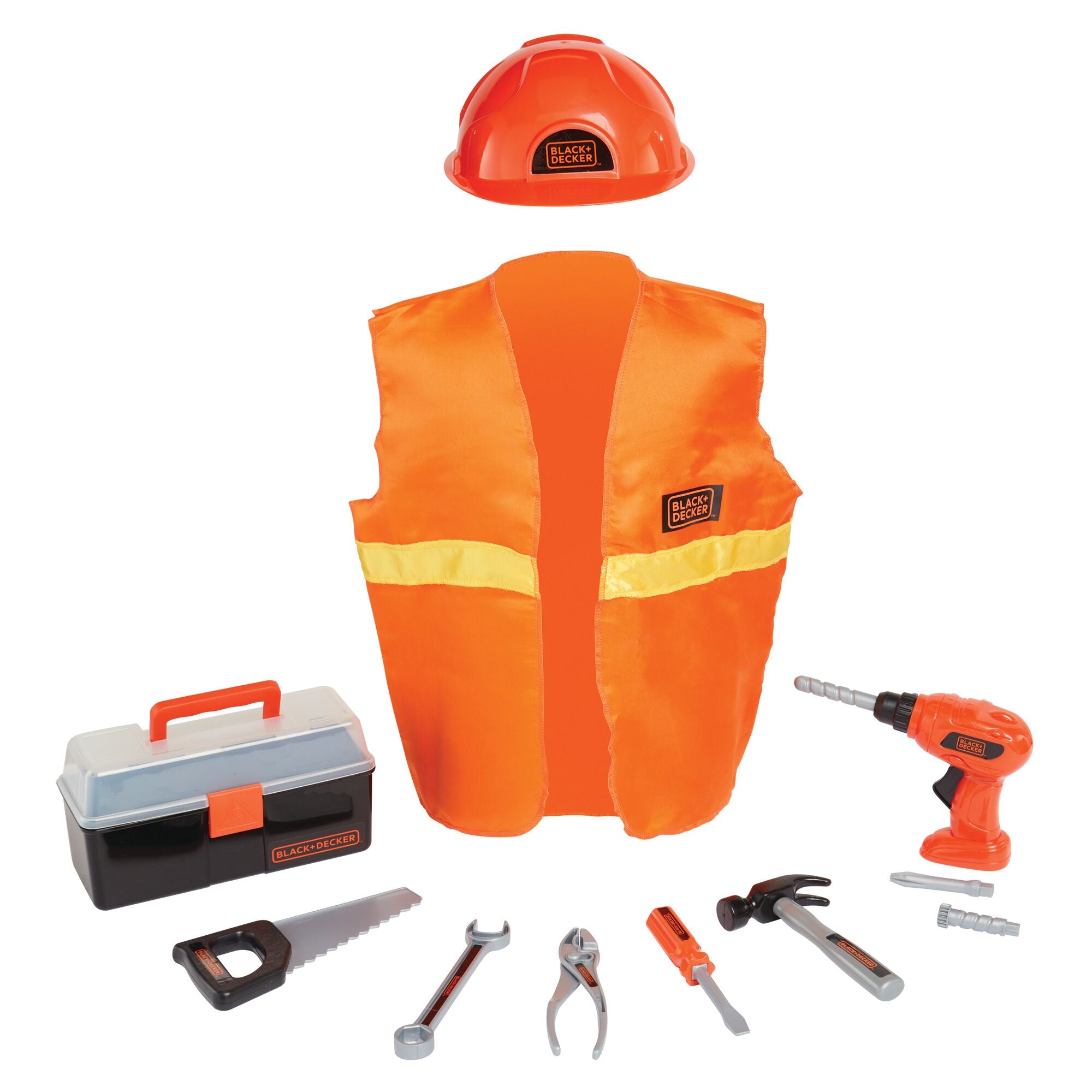 Junior 12 Pc. Carpenter Dress-Up Set With Toy Tools