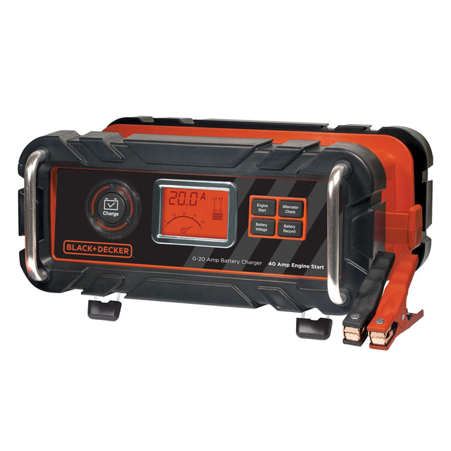 BLACK+DECKER 25 Amp Bench Battery Charger on white background