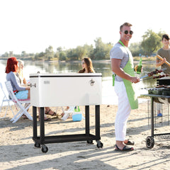 Mobile Cooler Cart on white background