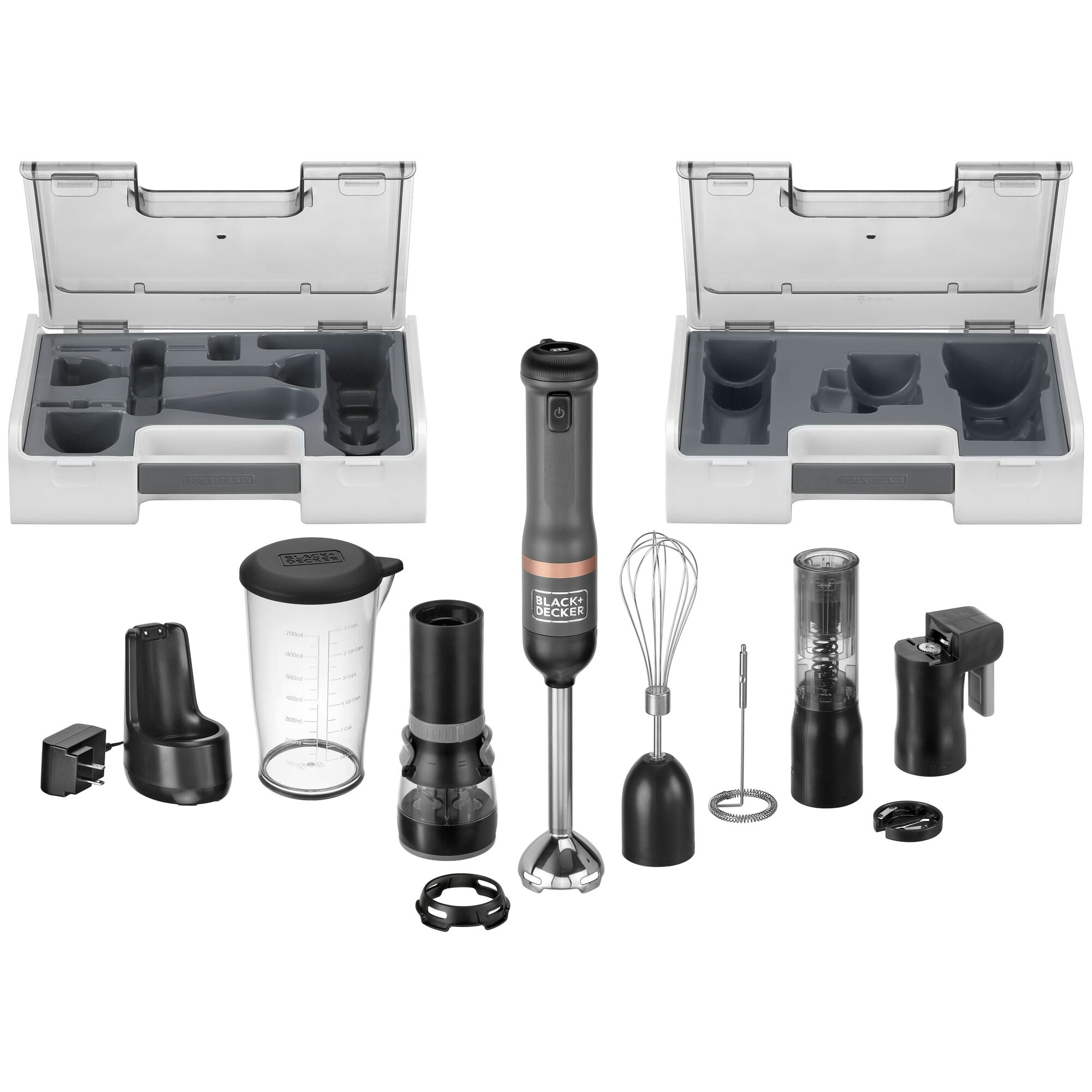 kitchen wand™ Cordless 6 in 1 Immersion Blender & Kitchen Multi-tool, Grey | BLACK+DECKER