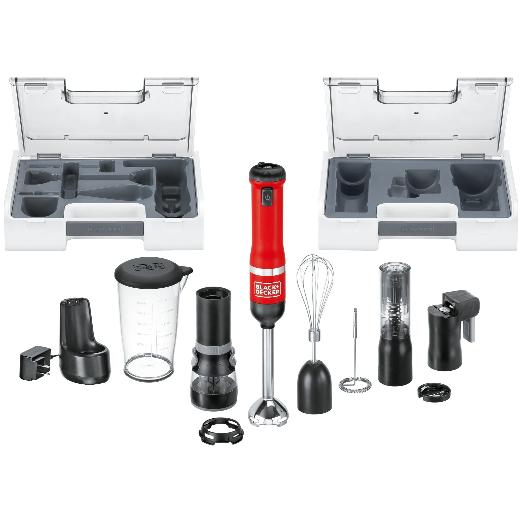 kitchen wand™ Cordless 6 in 1 Immersion Blender & Kitchen Multi-tool, Red | BLACK+DECKER