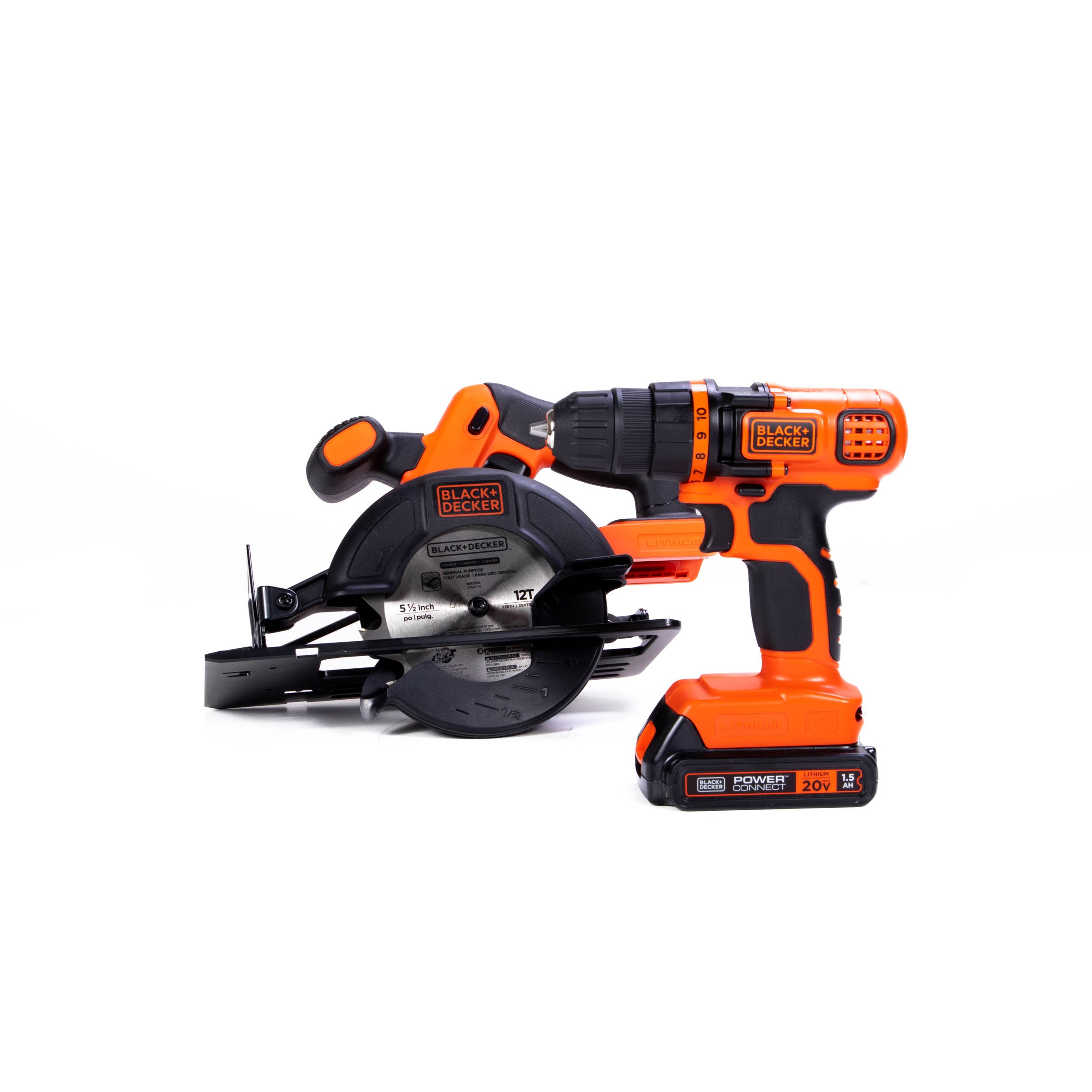 Black & Decker 20V Max PowerConnect Cordless Drill/Driver + Circular Saw Combo Kit