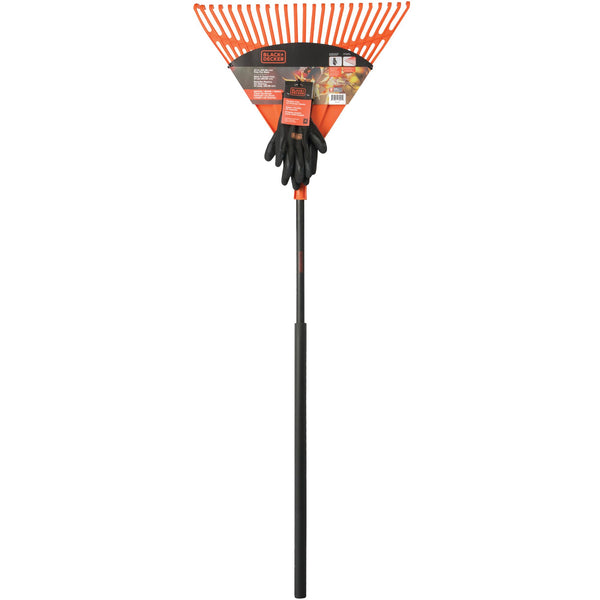 24" Poly Rake With Glove Combo Pack