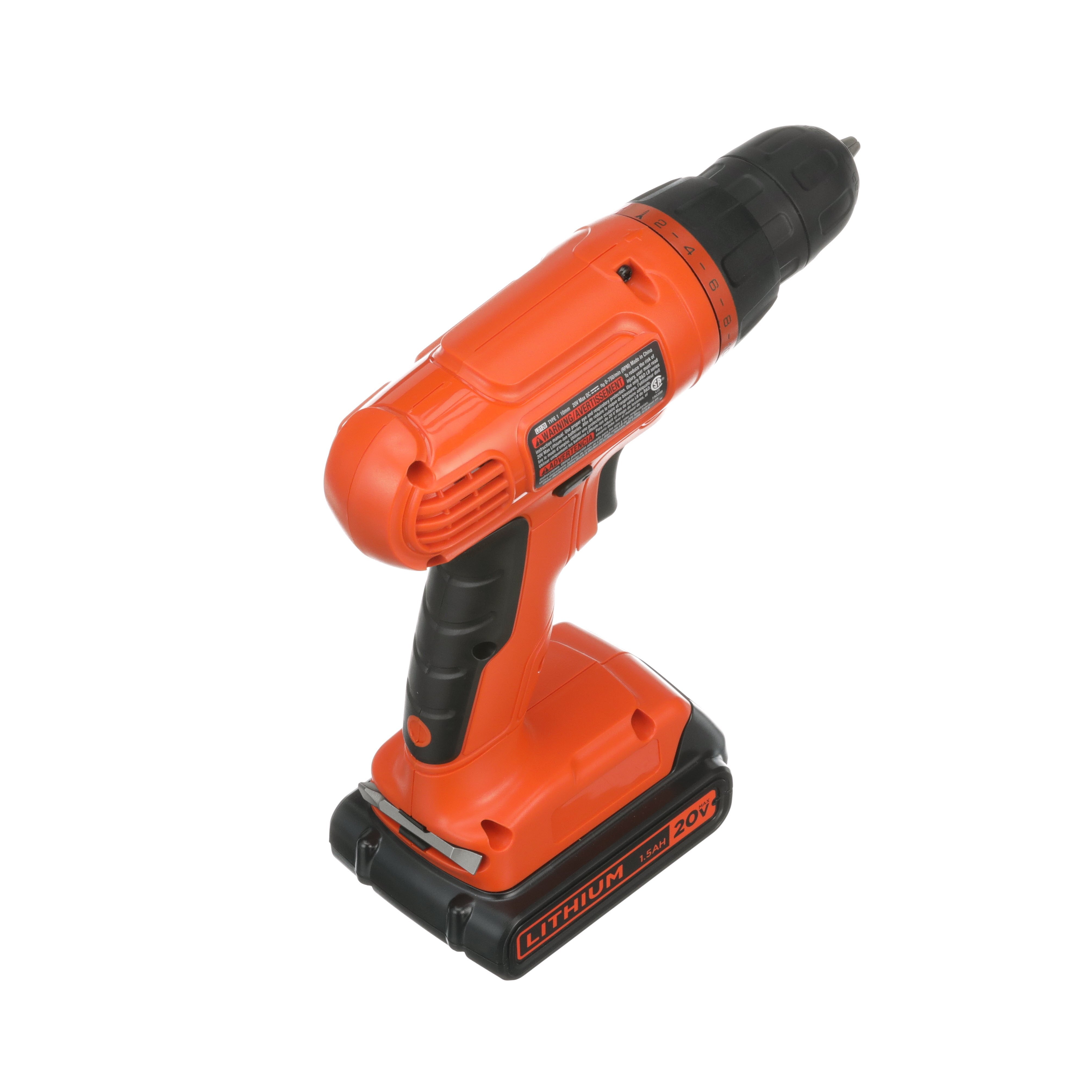 BLACK+DECKER 20-Volt MAX* Lithium-Ion Cordless Drill With 44-Piece