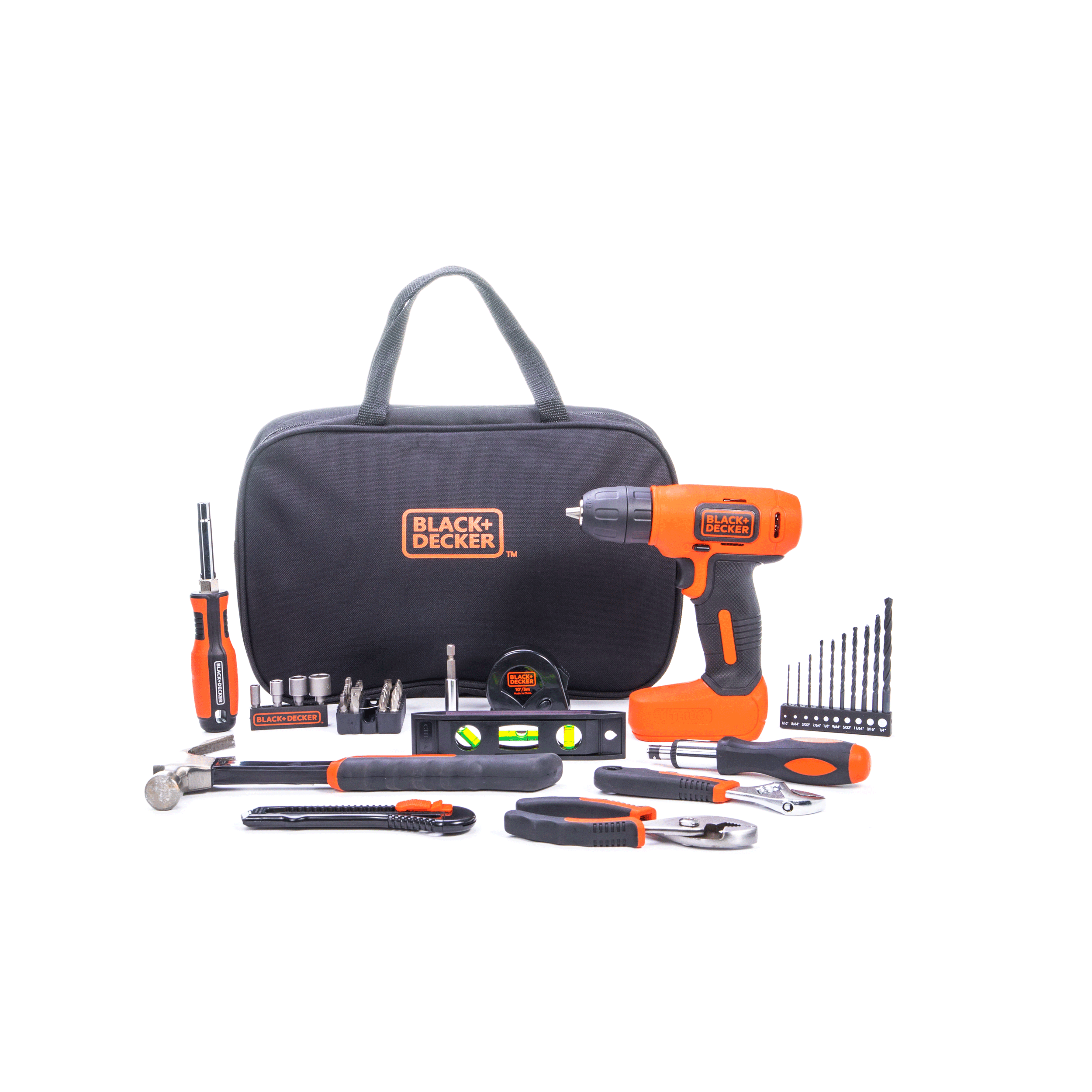 8V Drill & Home Tool Kit, 57 Piece | BLACK+DECKER
