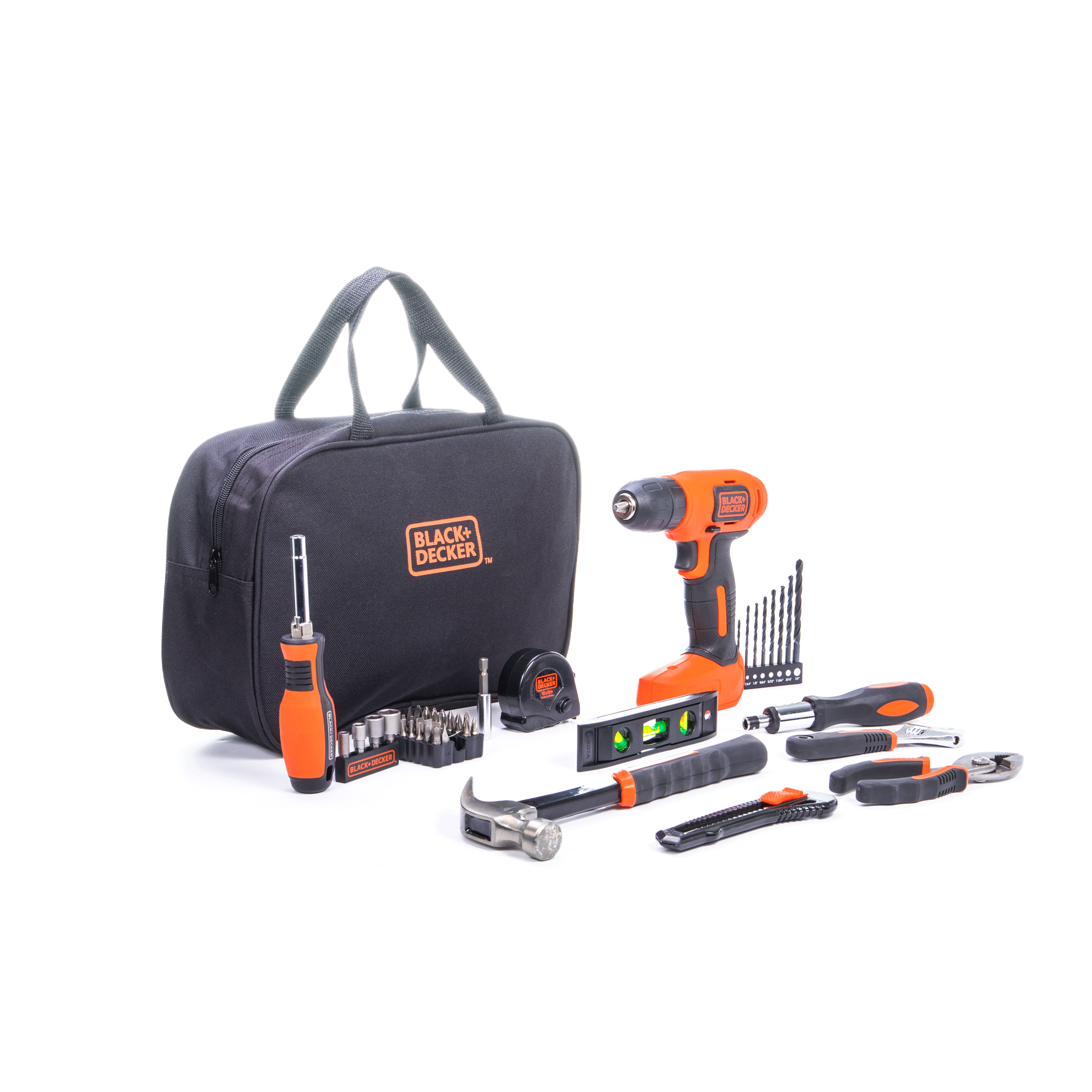  BLACK+DECKER 12V Drill & Home Tool Kit, 42 Piece (BCPK1249C) :  Tools & Home Improvement