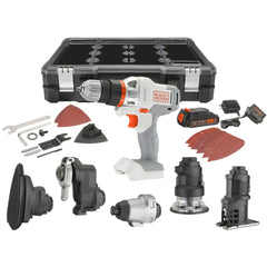 BLACK+DECKER 20V MAX* POWERCONNECT Cordless Drill Kit + 100 pc. Kit  (BDC120VA100), Orange