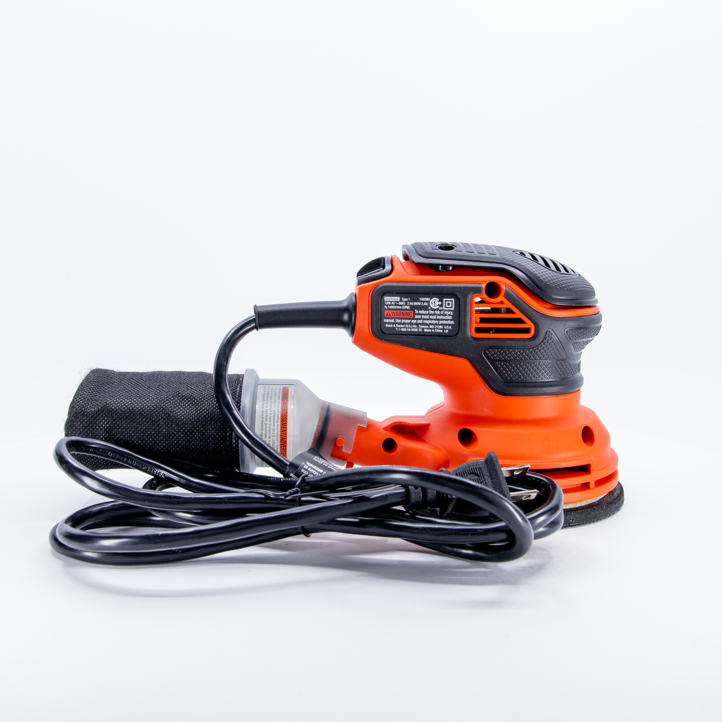 BLACK+DECKER Random Orbit Sander With Paddle Switch Actuation, BDERO600 in  2023