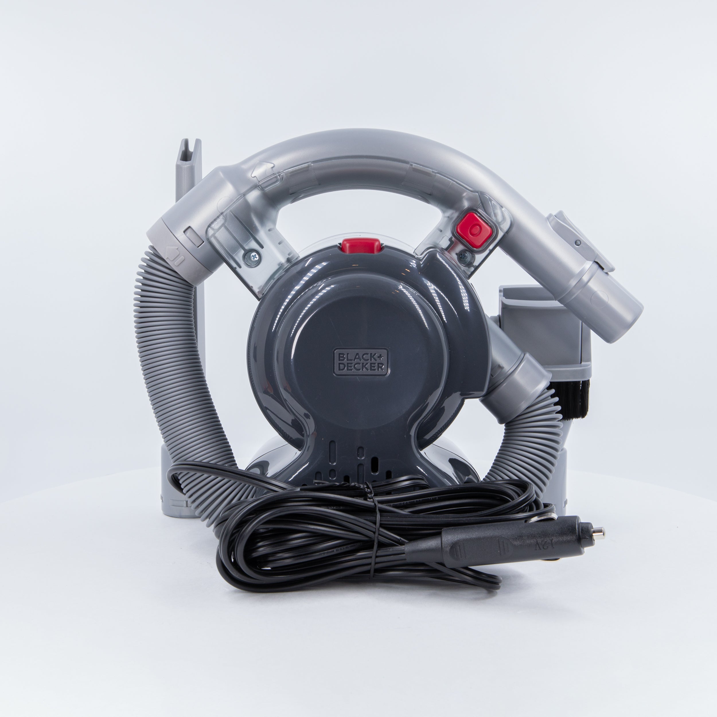 BLACK+DECKER Flex Car Vacuum, 12V Corded (BDH1200FVAV), Iron/Red