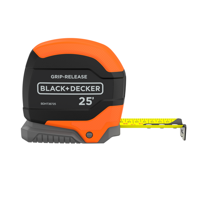 Profile of Tape Measure Grip Release Auto Lock and Self Lock 25 Foot.