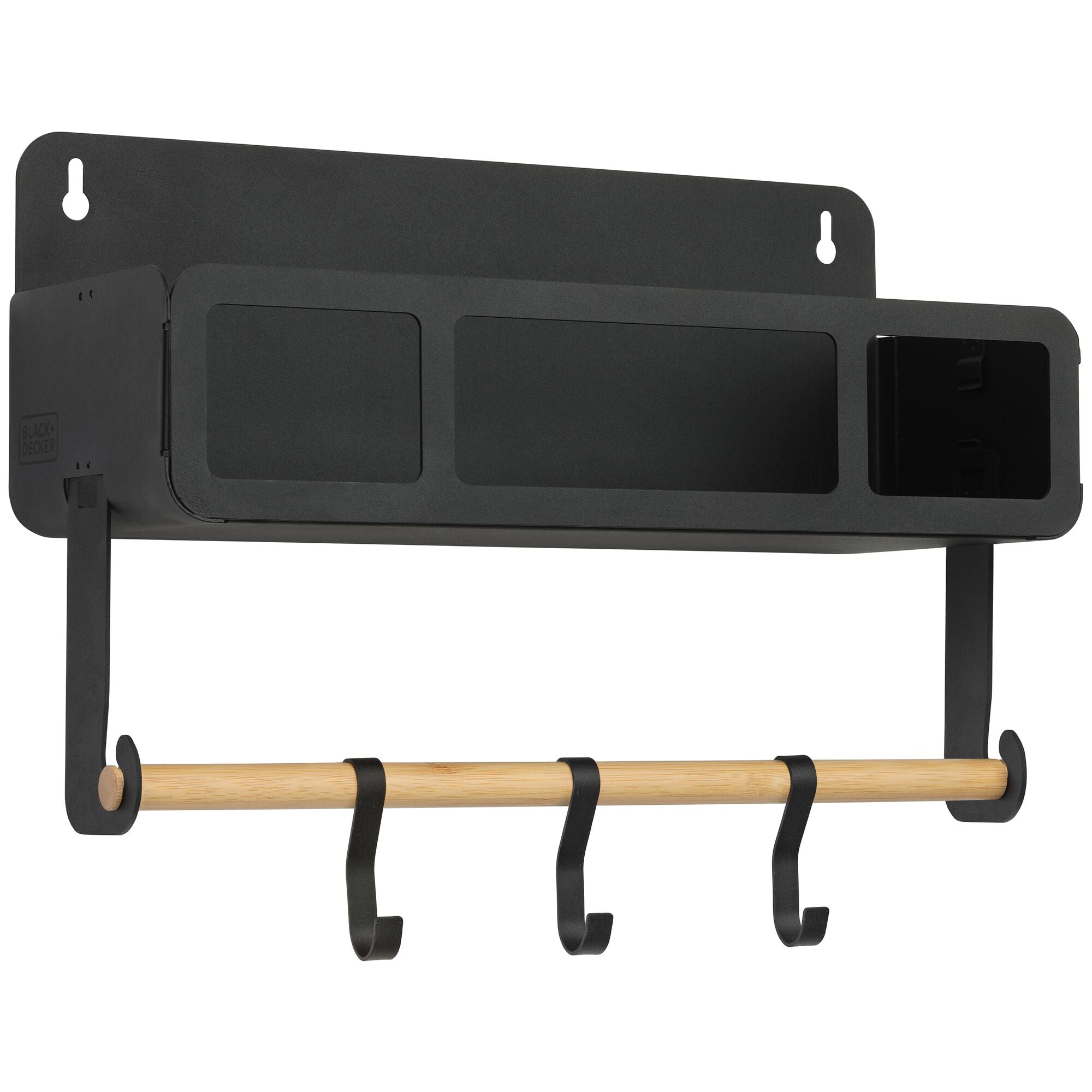 Black Hanging / Magnetic Rack System-Shelf W/Brackets | BLACK+DECKER