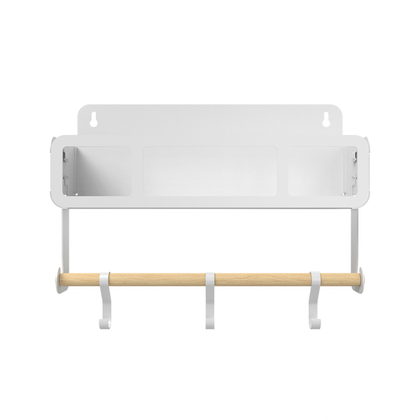 Hanging | Magnetic Rack System-Shelf With Brackets, White