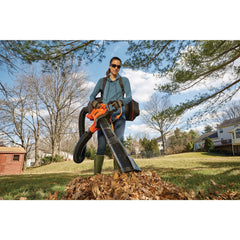 3 in1 VACPACK 12 amp leaf blower vacuum and mulcher.