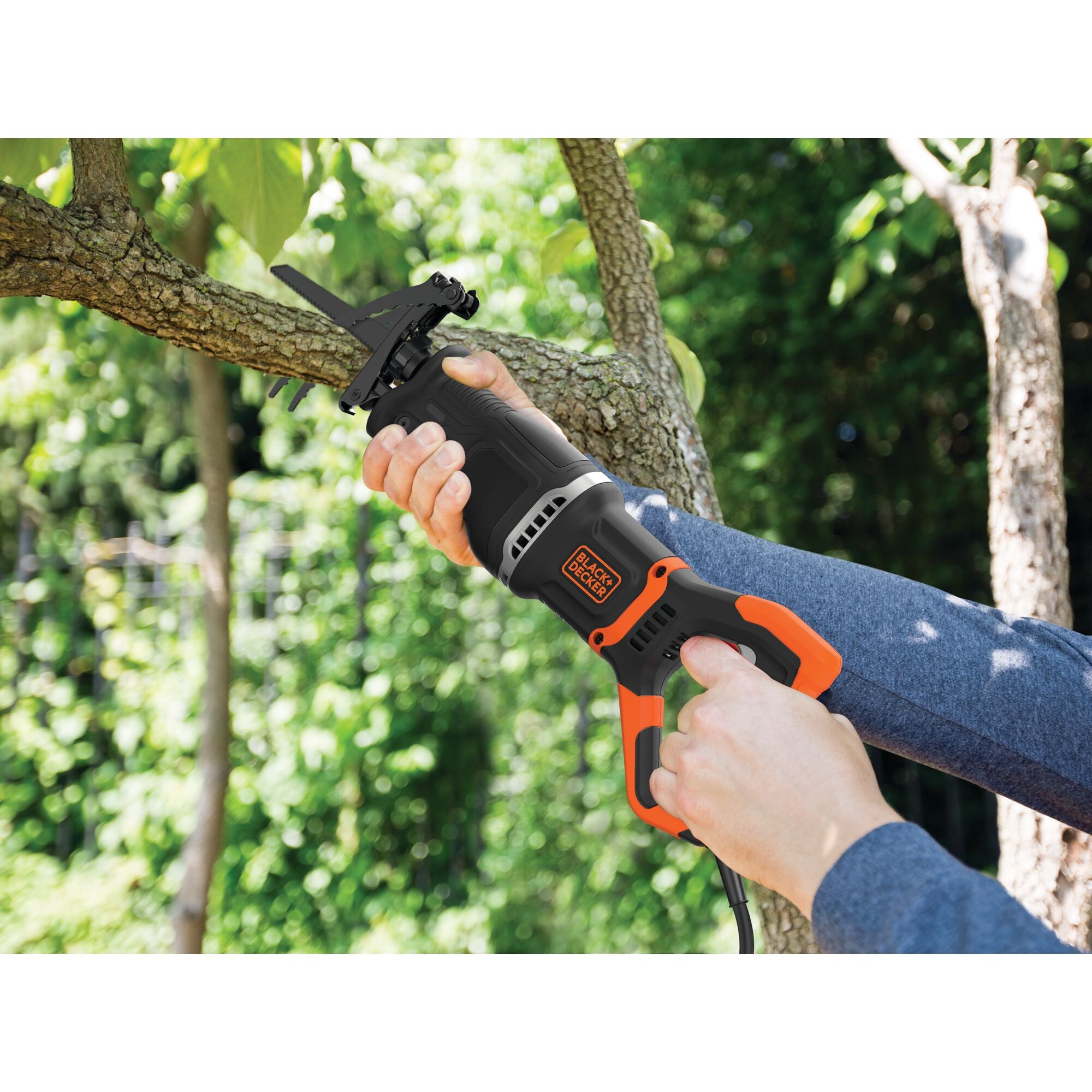 beyond by BLACK+DECKER Electric Pruning Saw with Branch Holder, 7 Amp  (BES302KAPB) , Orange
