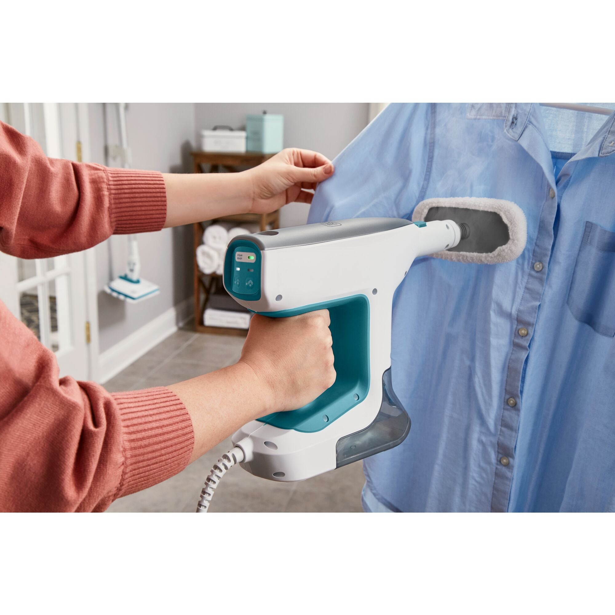 Black+decker Steam-Mop Multipurpose Steam Cleaning System with 7-Attachments and Storage Wall Mount