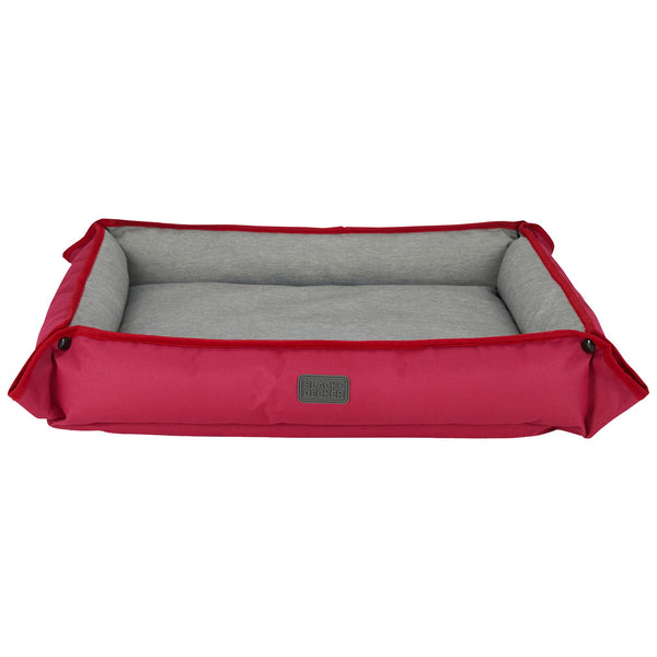 Four Way Pet Bed for Large Dogs 28X24X3 In, Red