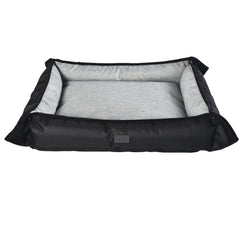 Front view of Black Black and Decker Small Dog Four Way Snap Pet Bed
