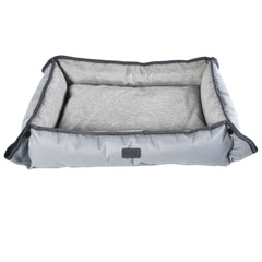 Front view of grey Black and Decker Small Dog Four Way Snap Pet Bed