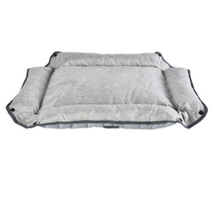 Front view of grey Black and Decker Small Dog Four Way Snap Pet Bed