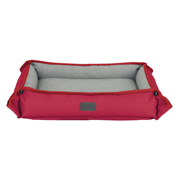 Four Way Pet Bed for Medium Dogs 24X20X3 In, Red