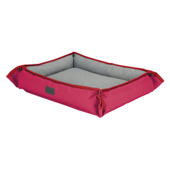 Front view of Red Black and Decker Small Dog Four Way Snap Pet Bed