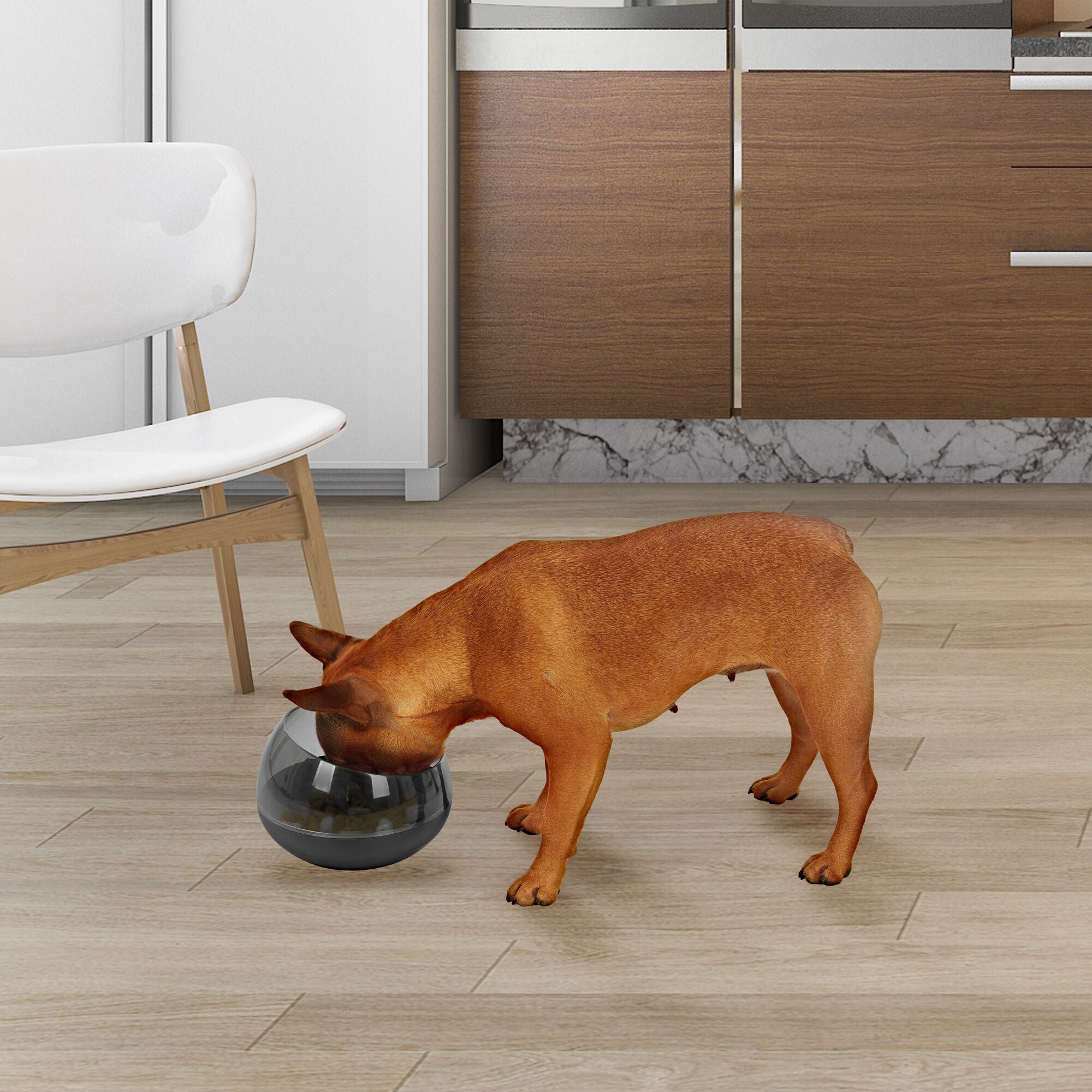 This Rocking Dog Bowl Food Puzzle Helps Slow Down Your Dogs Fast Eating