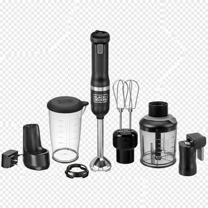 BLACK+DECKER kitchen wand 3in1 Cordless Kitchen multi-tool kit in black with immersion blender, hand mixer, can opener and food chopper attachments