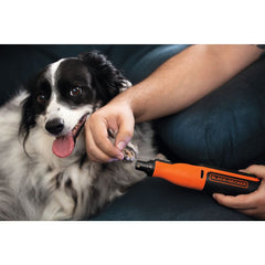 Profile view of Black and decker 8V Rotary Tool Pet Nail Trimmer