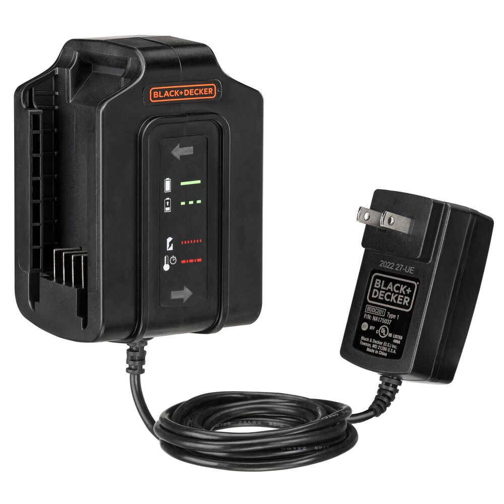 Dual Charger Station with 2 LED Indicators, Compatible with 20V Batteries, Fast Power Tool Battery Chargers, Tool Only | BLACK+DECKER