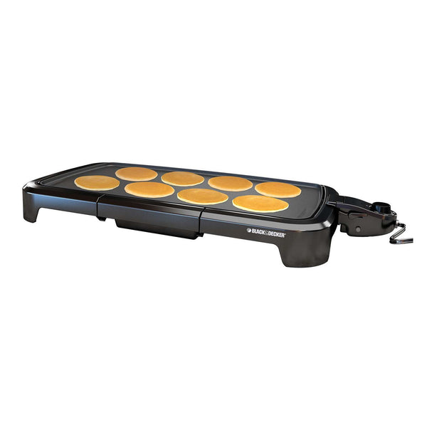 BLACK+DECKER Family-Sized Electric Griddle with Warming Tray & Drip Tray,  GD2051B