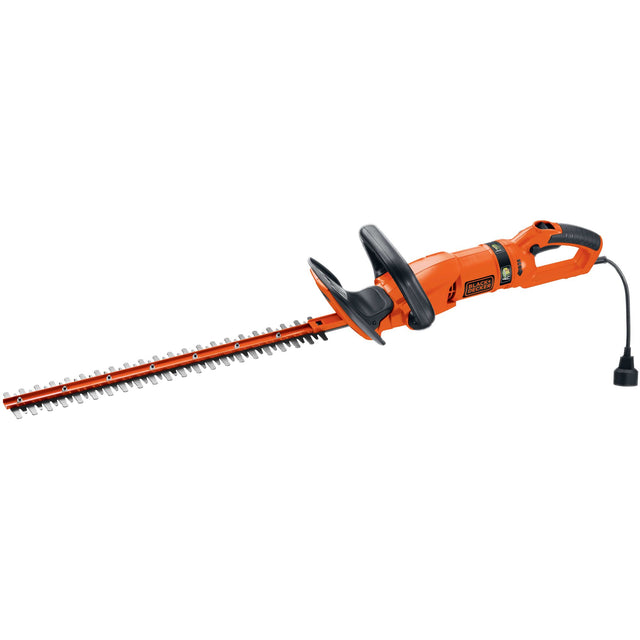 Profile of 24 inch hedge trimmer with rotating handle.