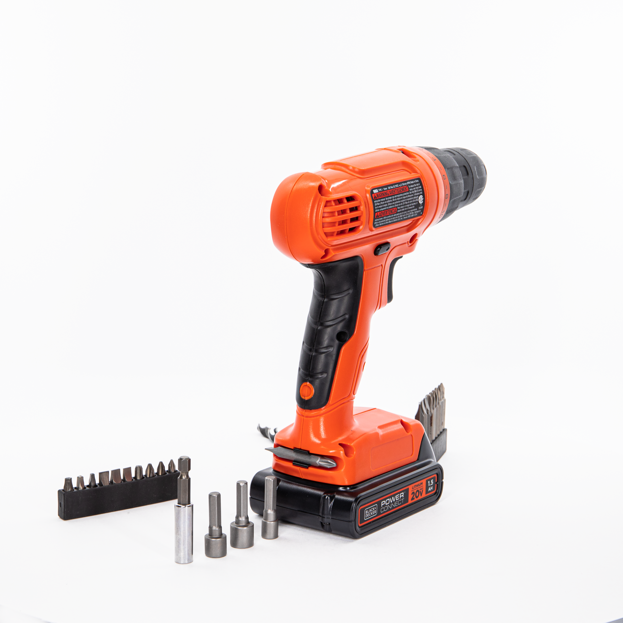  BLACK+DECKER LD120VA 20-Volt Max Lithium Drill/Driver with 30  Accessories and 20V Lithium Cordless Multi-Purpose Inflator (Tool Only) :  Tools & Home Improvement