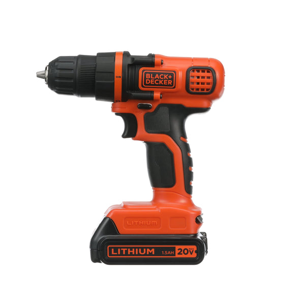 20V MAX* Cordless 3/8 in Drill Driver Kit (1) Lithium Ion Battery with  Charger | BLACK+DECKER