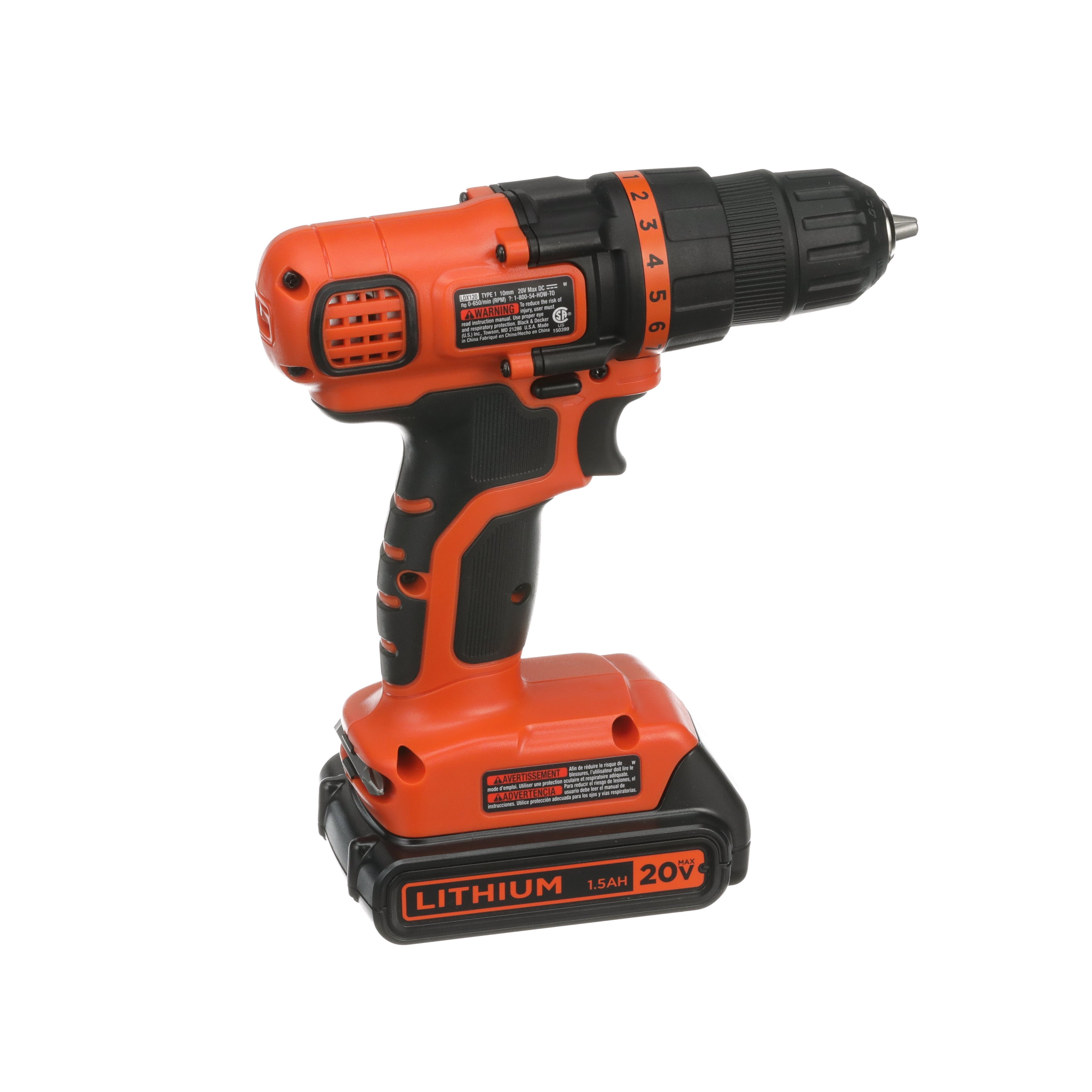 Black & Decker 20V MAX Li-Ion Drill Driver LDX120C New 885911235822