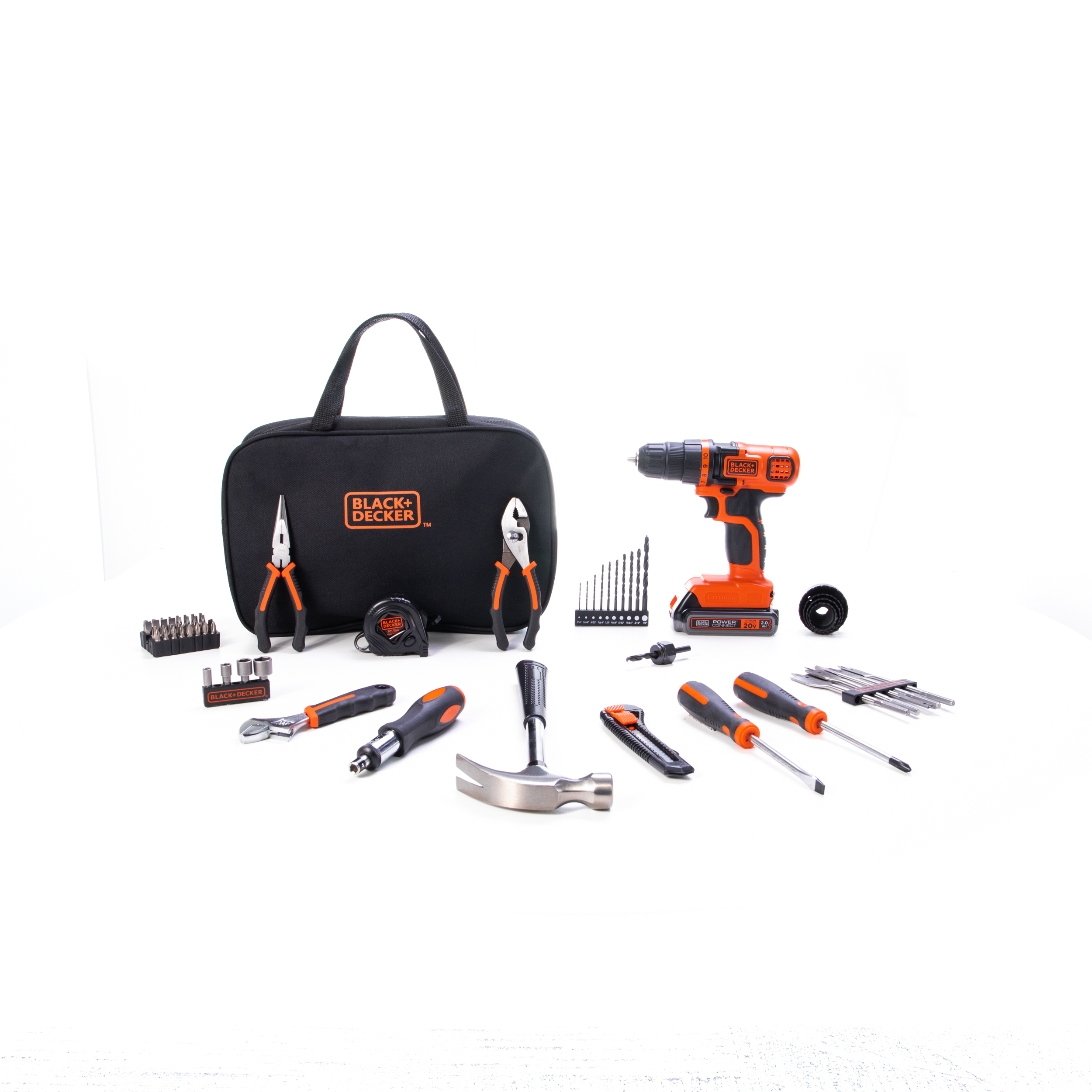 20V MAX Lithium Ion Drill Driver 68 Piece Project Kit BLACK DECKER