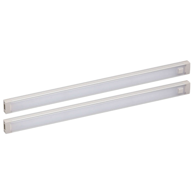 Profile of 12 inch 2 bar LED under cabinet light.
