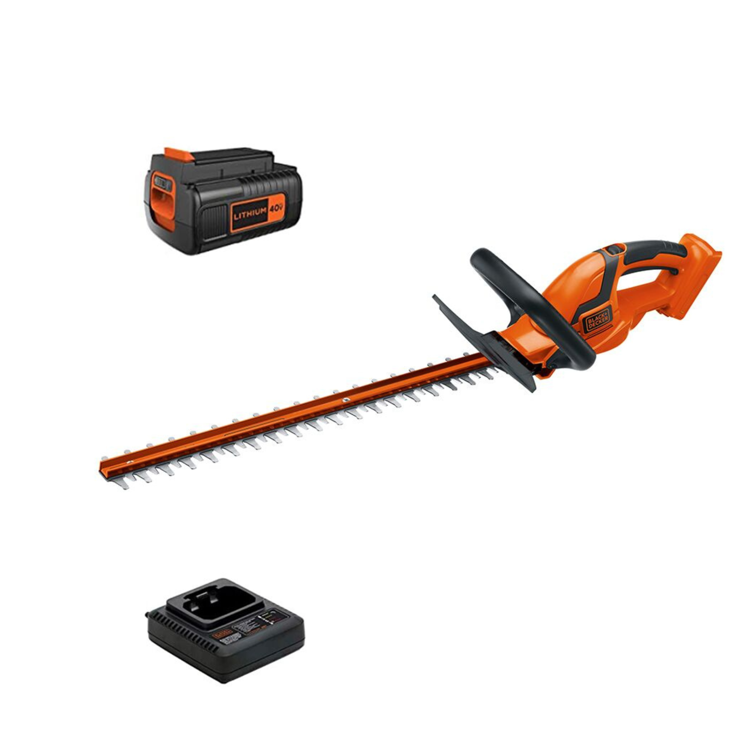 40V MAX* Cordless 24 Inch Hedge Trimmer, Battery and Charger Included | BLACK+DECKER