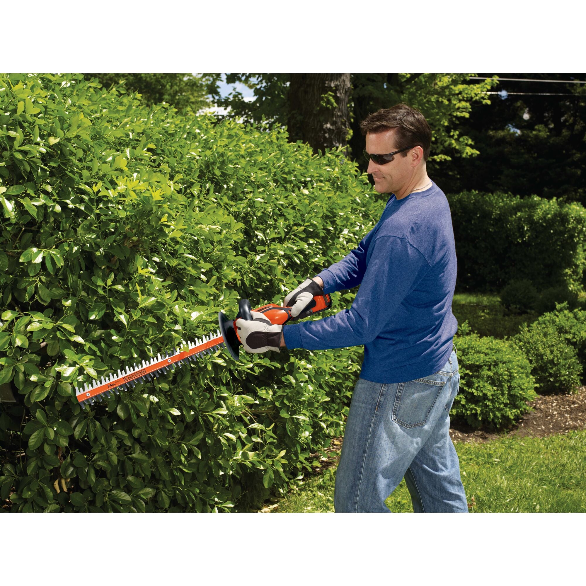 40V MAX* Cordless Hedge Trimmer, 24-Inch | BLACK+DECKER