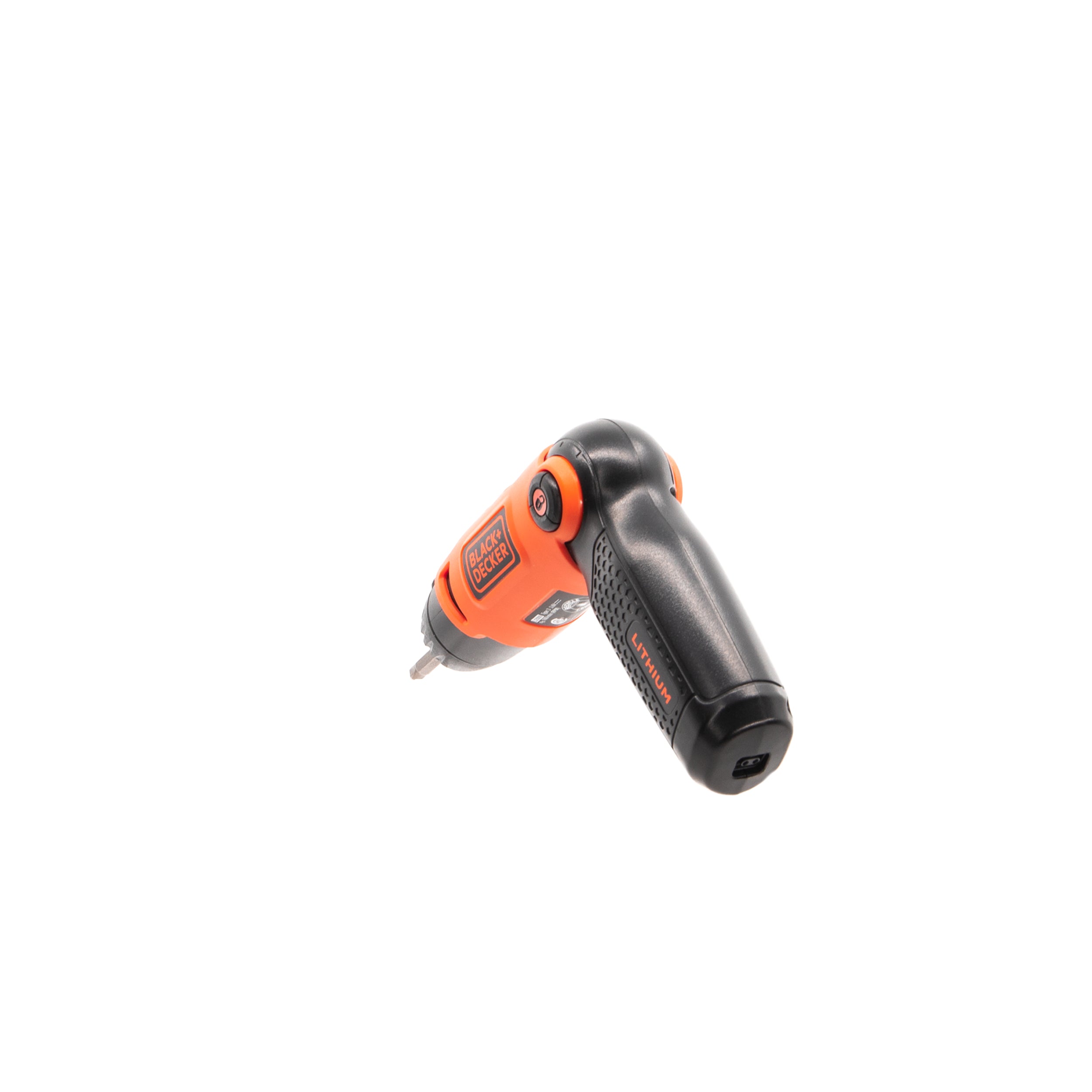 BLACK+DECKER Cordless Screwdriver with Pivoting Handle, Electric  Screwdriver, 180 RPM, 3.6V, Charger and 2 Hex Shank Bits Included (Li2000)