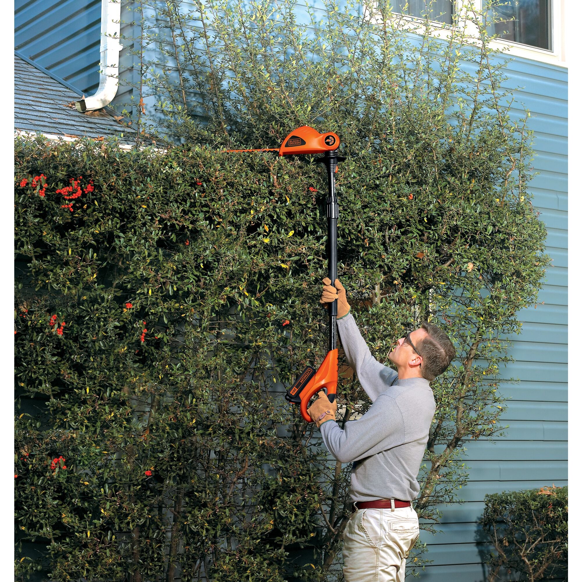 20V MAX* Cordless Pole Hedge Trimmer, 18-Inch | BLACK+DECKER