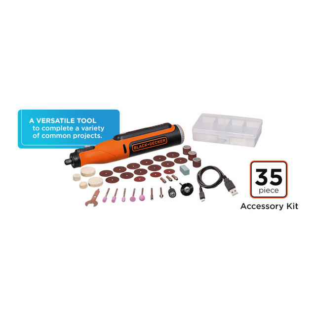8V MAX* Cordless Rotary Tool With Accessory Kit, 35-Piece