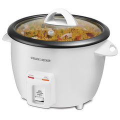 BLACK+DECKER 3-Cup Electric Rice Cooker with Keep-Warm Function, White,  RC503 - AliExpress