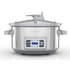 7-Quart Digital Slow Cooker With Temperature Probe + Precision Sous-Vide on white background
