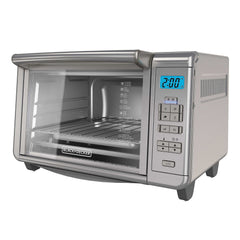 BLACK+DECKER® Profile of 6 slice dining in digital countertop oven.