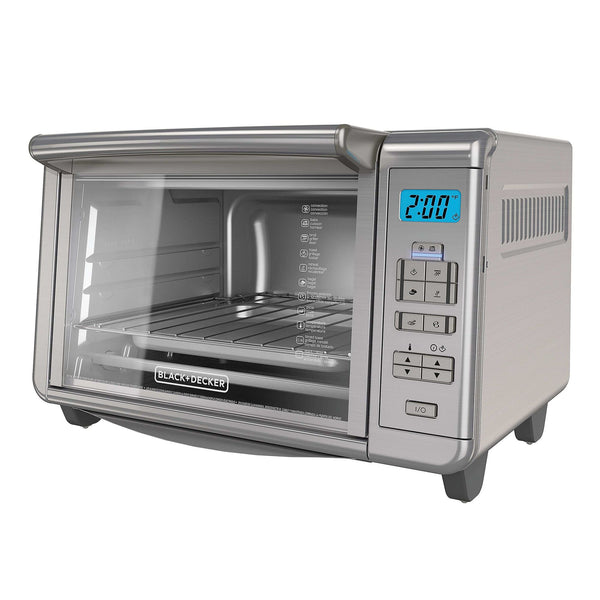 BLACK DECKER Extra Wide 8-Slice Toaster Oven, Black