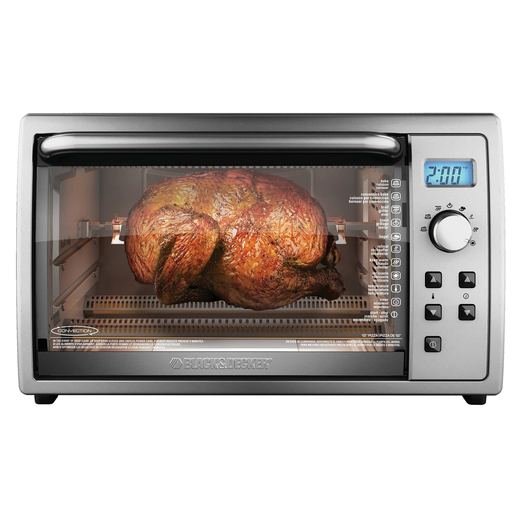  Black+Decker WCR-076 Rotisserie Toaster Oven, 9X13