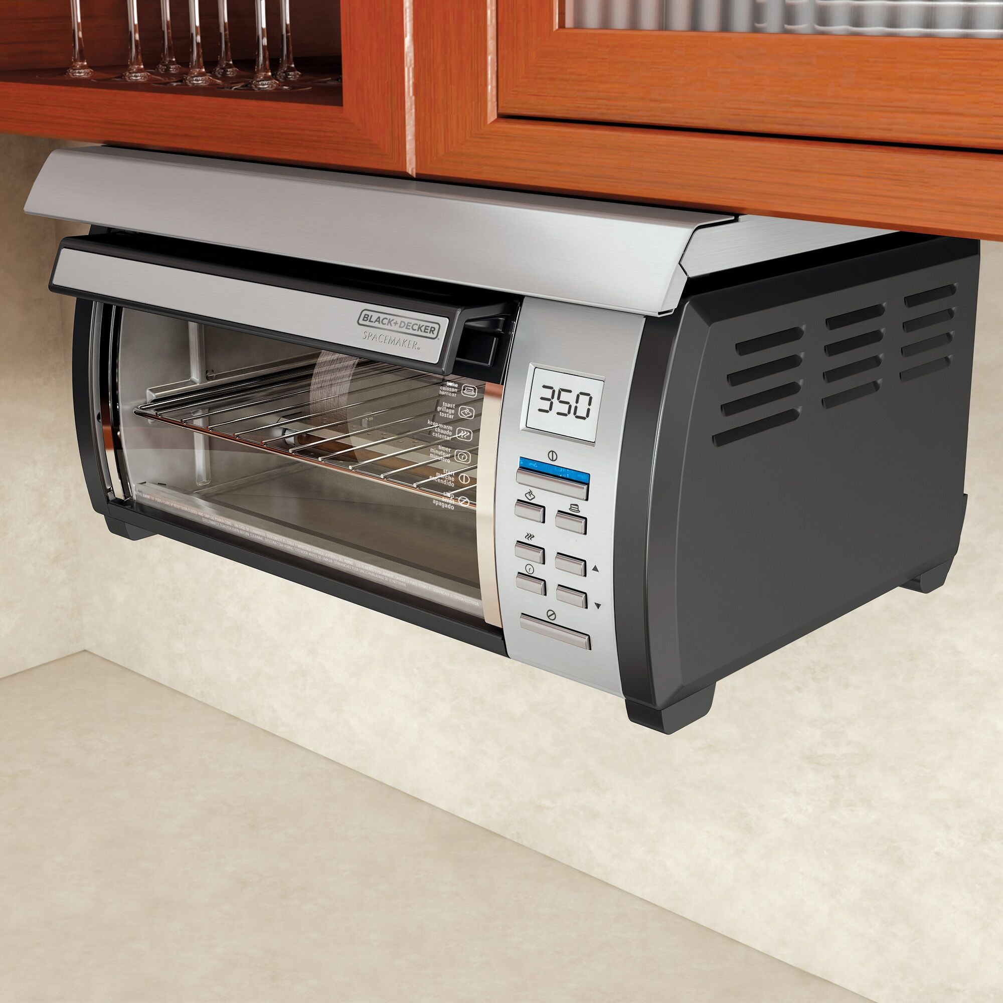 BLACK+DECKER 4-Slice Natural Convection Digital Toaster Oven