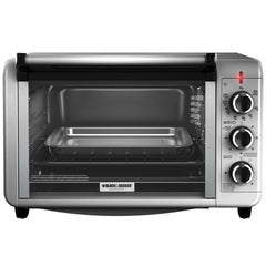 BLACK+DECKER 1500 W 6-Slice Black and Silver Convection Toaster Oven –  Monsecta Depot