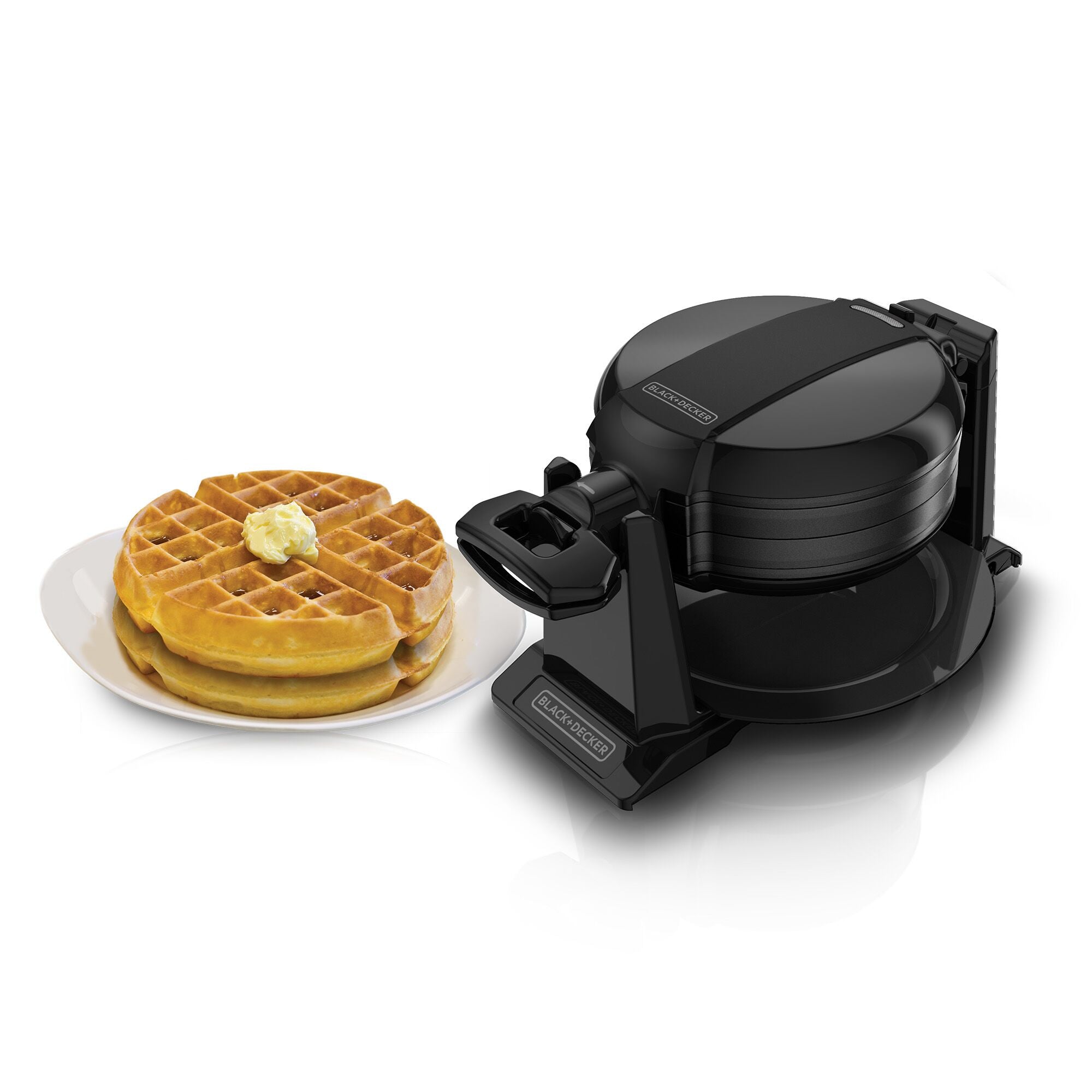 Like New Black and Decker double Flip Waffle Maker - household